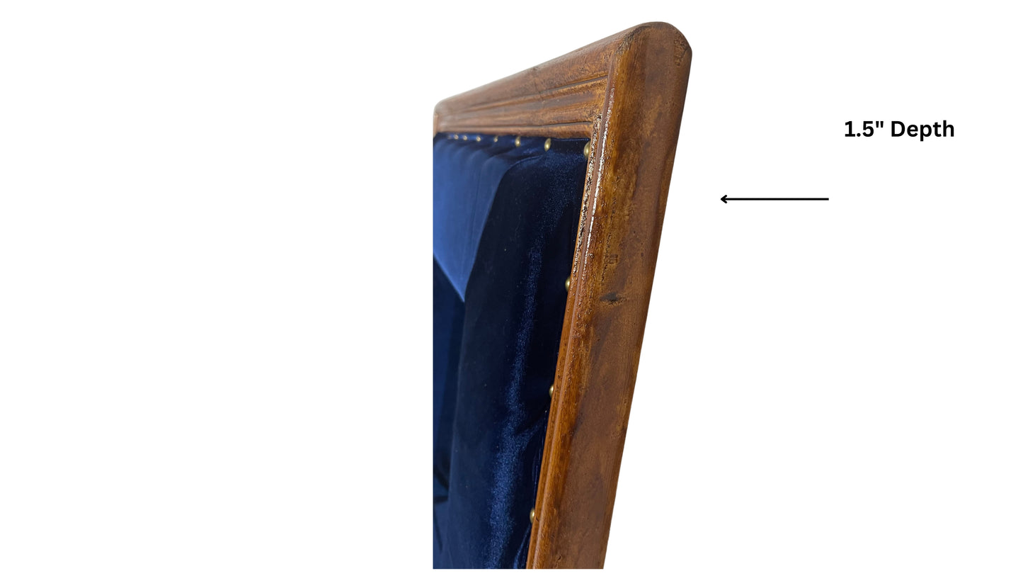 HANDMADE NAVY BLUE VELVET ACCENT MIRROR HOME DECOR 'BUNDLE
