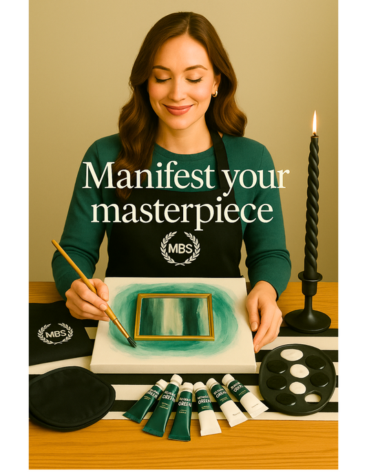 Green  Acrylic Paint Set – Mirror Canvas Board | New DIY Sip and Paint Kit Experience