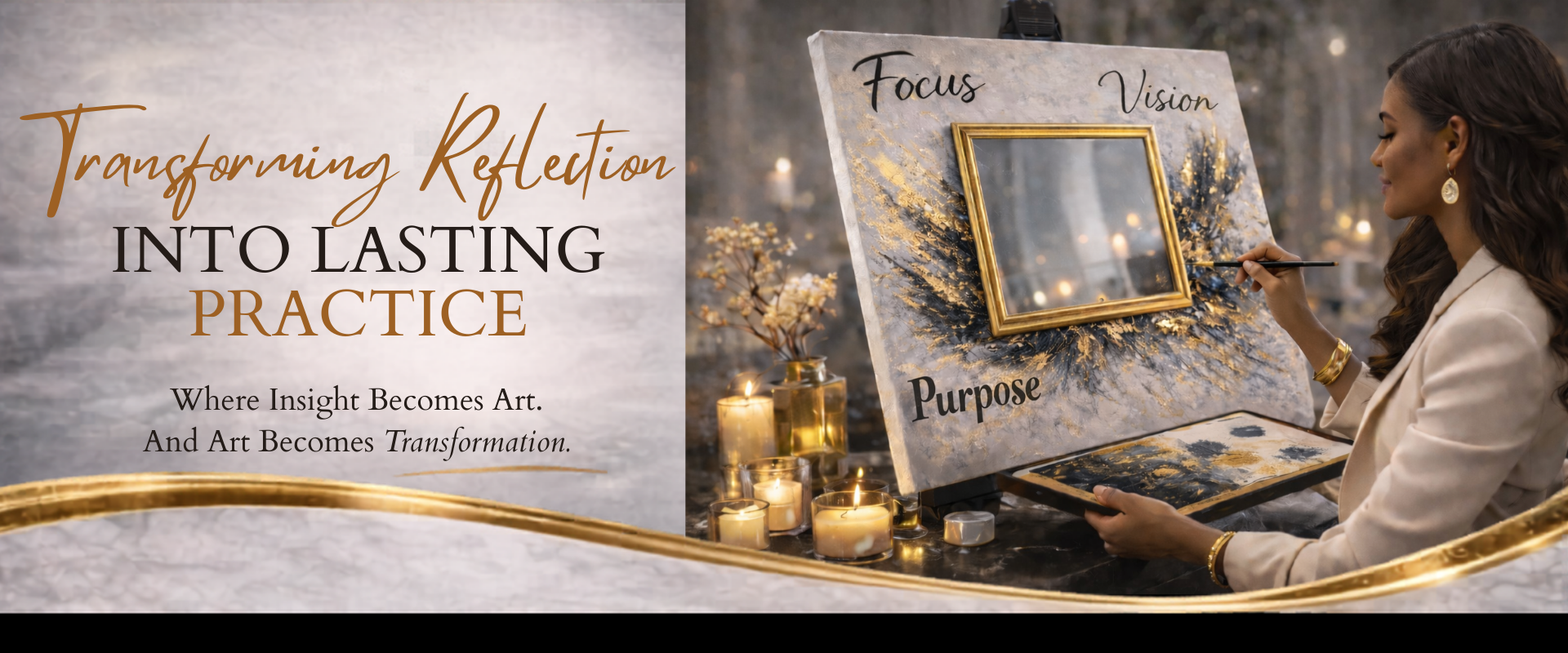 Load video: Healthcare staff and leadership participating in a facilitated MirrorsByShe corporate wellness activation, engaging in guided reflection and creating handcrafted mirror art during a team-building session.