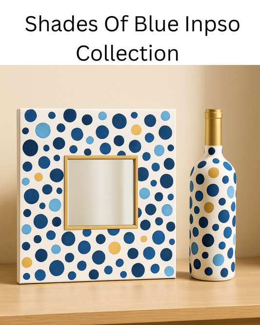 Blue Acrylic Paint Set – Mirror Canvas Board | New DIY Sip and Paint Kit Experience